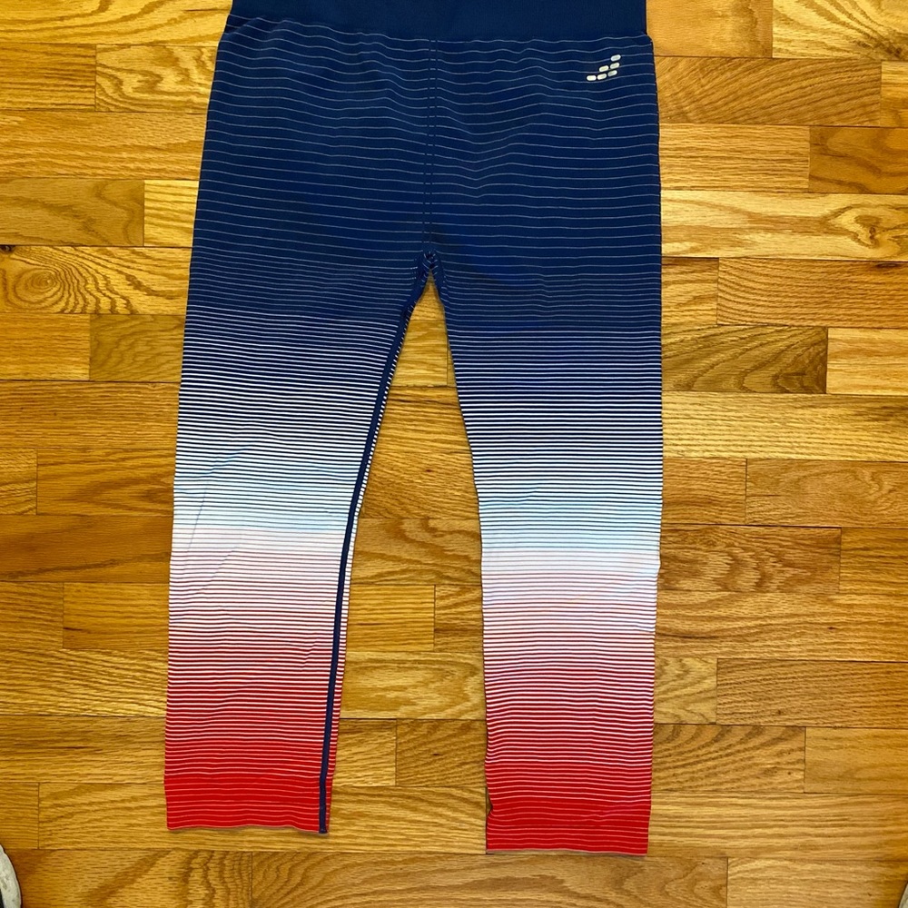 BCG red white and blue capris